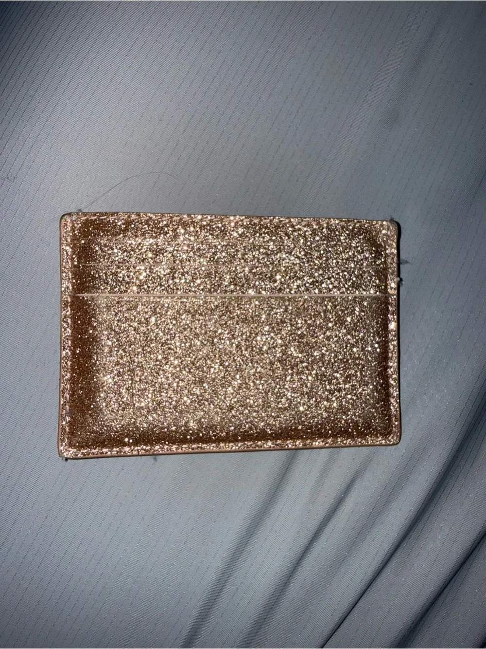 kate spade Rose Gold Glitter Slim Card Holder